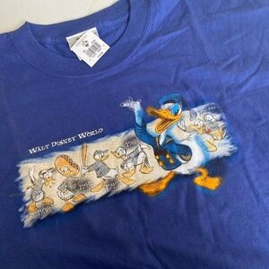 Vintage Walt Disney World Donald Duck Evolution T-Shirt  Graphic Tee 2XL NWT